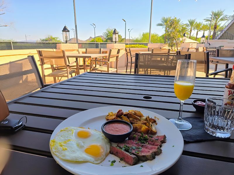 The Patio and Its Morning View