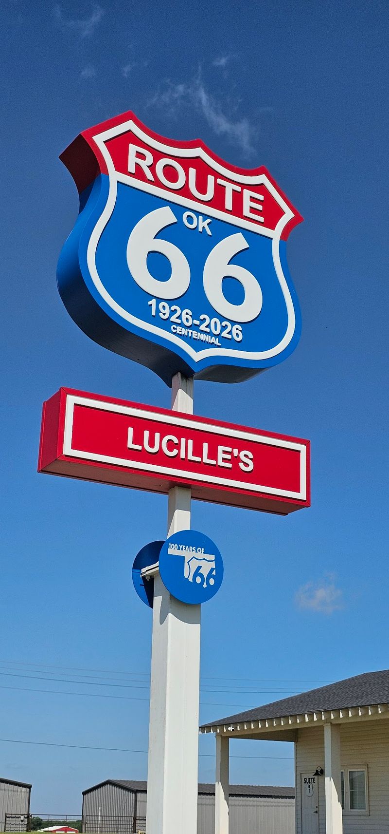 The Route 66 Centennial Pole and Fresh Paint The Route 66 Centennial Pole and Fresh Paint