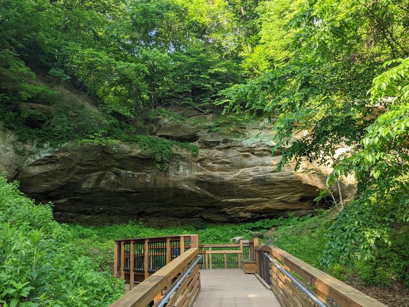 The Sandstone Overhang That Gave the Park Its Name The Sandstone Overhang That Gave the Park Its Name