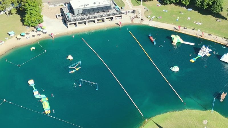 The Swimming Lake and Its Floating Attractions The Swimming Lake and Its Floating Attractions
