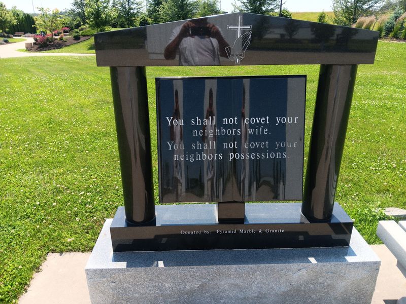 The Ten Commandments in Black Marble
