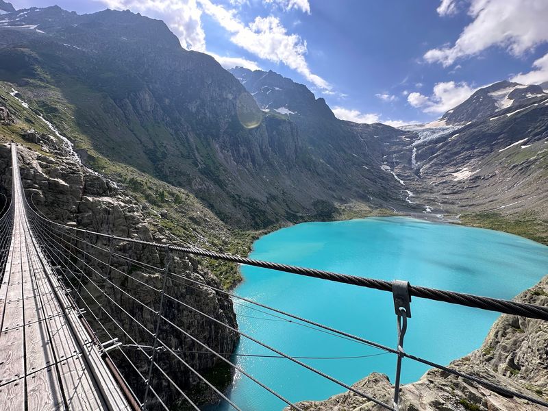 Trift Bridge - Switzerland Trift Bridge - Switzerland