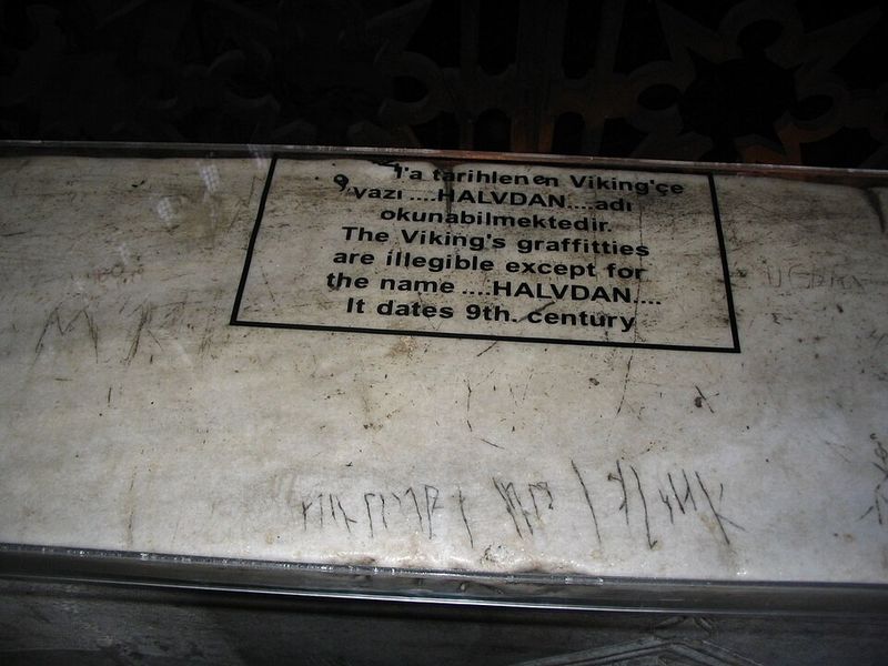 Viking Graffiti Inside Hagia Sophia Viking Graffiti Inside Hagia Sophia