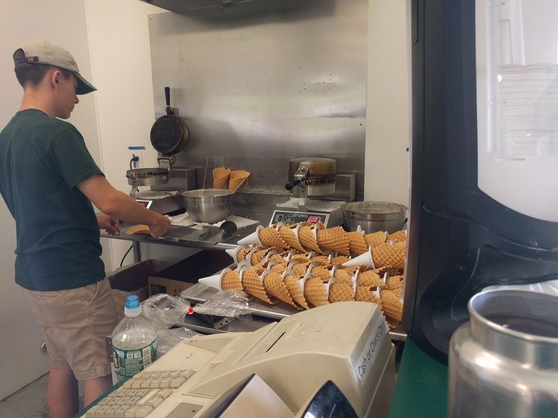 Waffle Cones Pressed Fresh Every Single Day