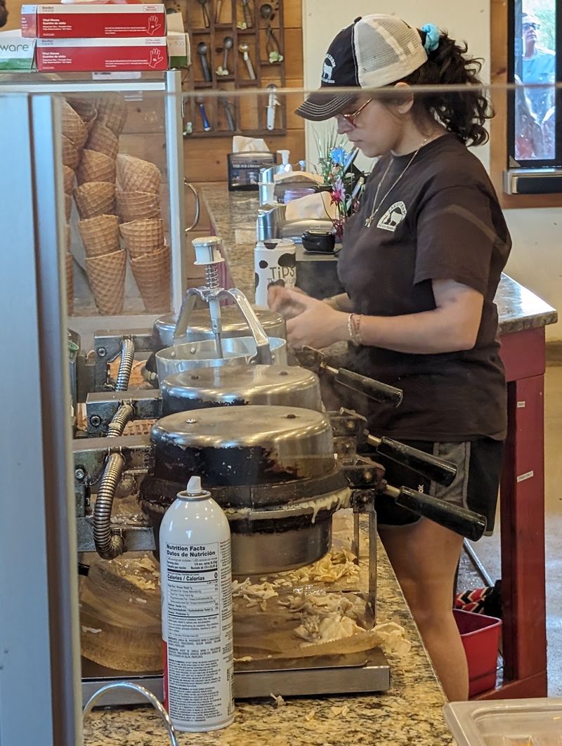 Waffle Cones Pressed Fresh While You Wait Waffle Cones Pressed Fresh While You Wait