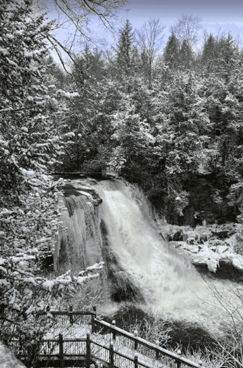 Winter Turns the Falls to Ice