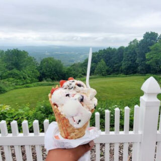 On a Scenic Warwick, This Barn-Style Creamery Scoops Homemade Ice Cream Made Fresh On-Site With Valley Views