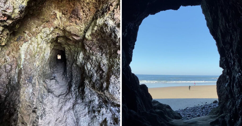 This Oregon Coastal Cave Leads to a Hidden Beach You’ll Never Forget