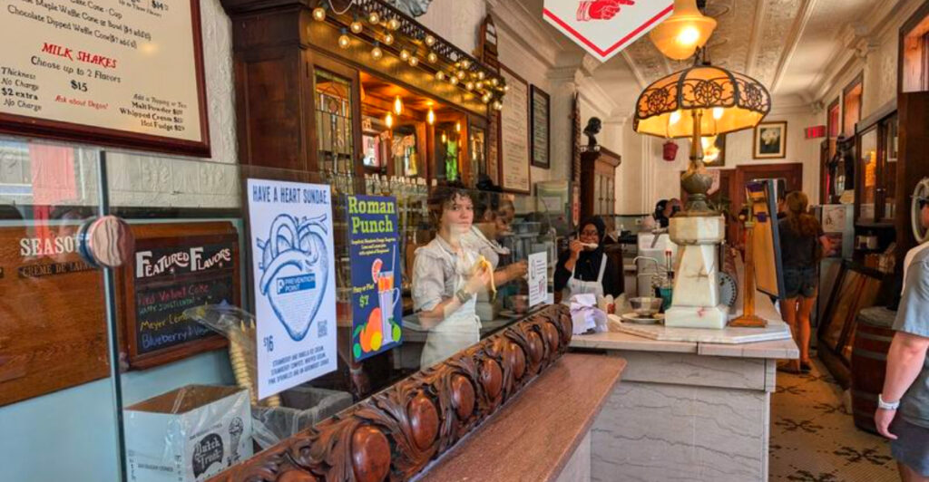 This Philadelphia Ice Cream Parlor Has a Working Soda Fountain From 1905