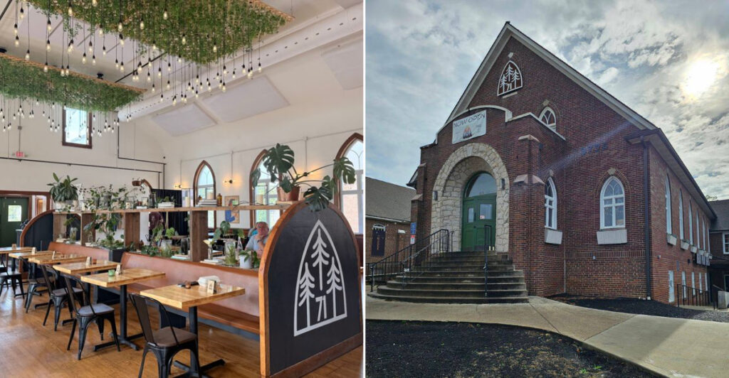 This Tennessee Restaurant Inside an Old Church Serves Southern Comfort Food Under Stained Glass