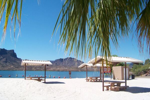 This under-the-radar Arizona state park keeps a white-sand swimming beach where the whole family can splash all day