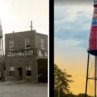 This Illinois Roadside Landmark Is a 170-Foot Catsup Bottle Built as a Water Tower in 1949