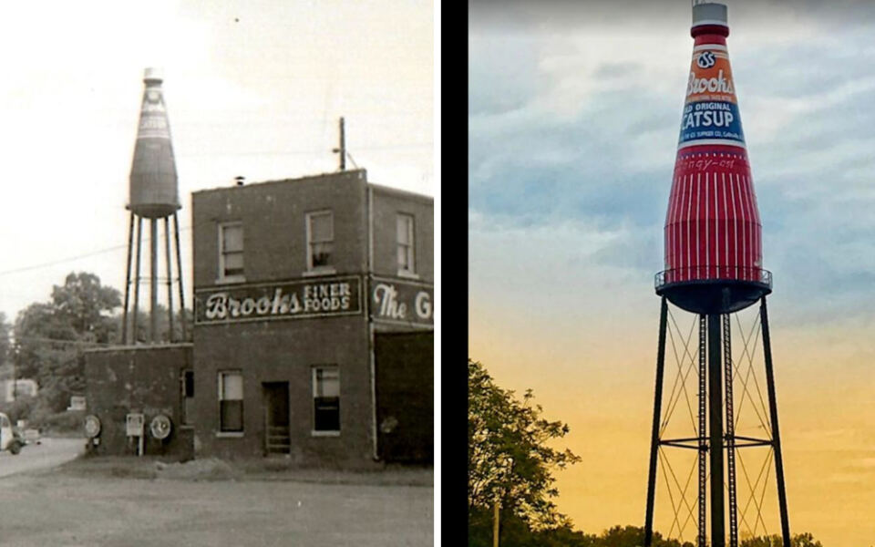 This Illinois Roadside Landmark Is a 170-Foot Catsup Bottle Built as a Water Tower in 1949