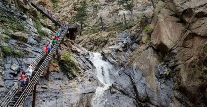 This Colorado Canyon Hides 7 Waterfalls And A Heart-Pounding 224-Step Climb