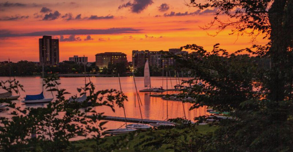 This Minneapolis Lake Has 3 Beaches and Gorgeous Downtown Skyline Views