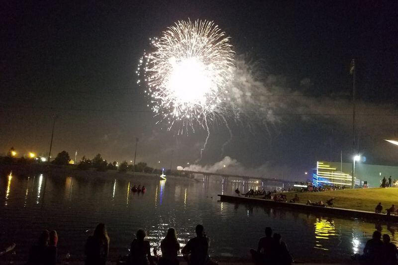 This Oklahoma River Festival In Oklahoma City Lights Up The Waterfront With Fireworks And A Fourth Of July Rowing Spectacle