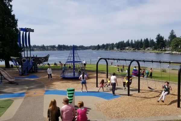 This Family-Friendly Washington Lake Beach Has Clear Water, A Playground, And Its Own Sandy Shore