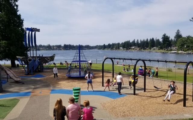 This Family-Friendly Washington Lake Beach Has Clear Water, A Playground, And Its Own Sandy Shore