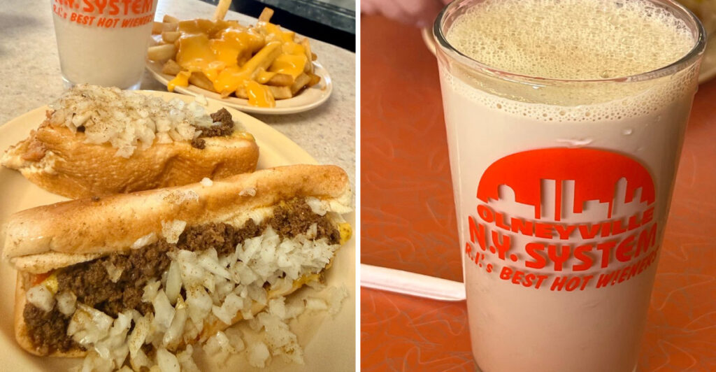 This Rhode Island Diner Has Been Slinging Hot Wieners And Coffee Milk Since 1946