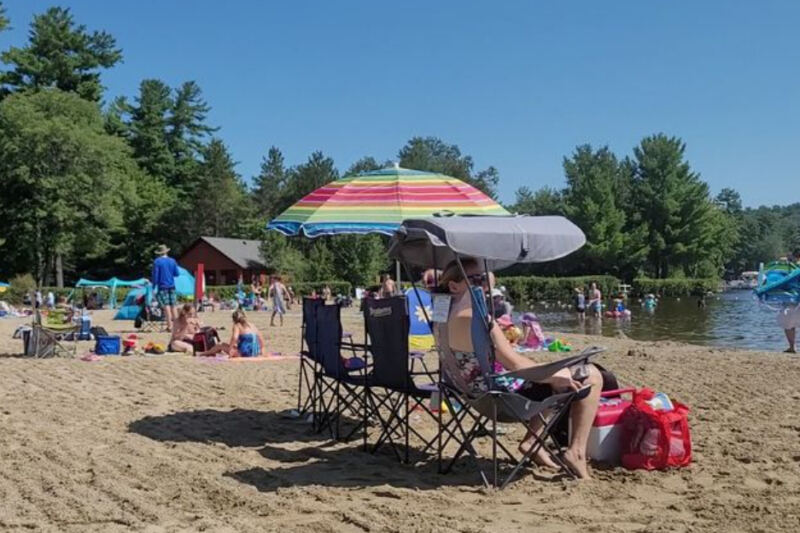This Massachusetts State Park Has a Big Sandy Lake Beach With a Roped-Off Swim Area and a Gentle Sandy Bottom