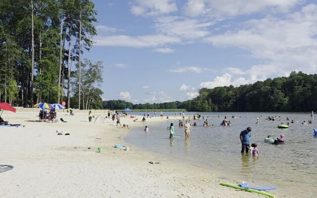 This Georgia State Park Beach Has Roped-Off Swimming And Life Jackets For Just $5 To Park