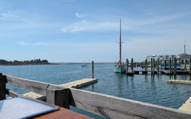 This North Carolina Waterfront Restaurant Serves Crab-Stuffed Mahi on a Deck Over Morehead City Harbor