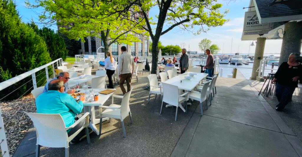This Muskegon Restaurant Serves Crispy Perch, Walleye, and Sunset Views Right on the Lake