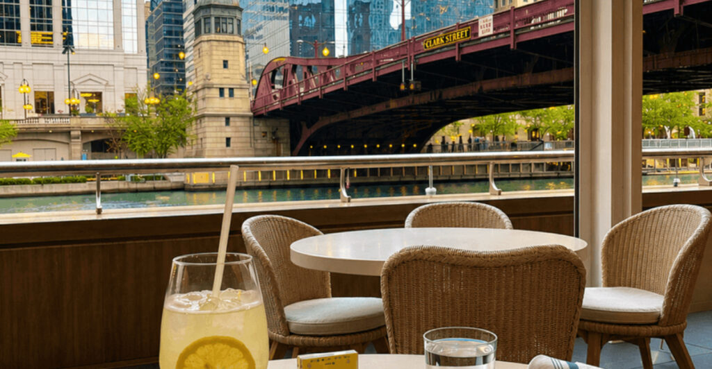 This Illinois Restaurant Looks Ordinary Until You See Its Patio at Sunset
