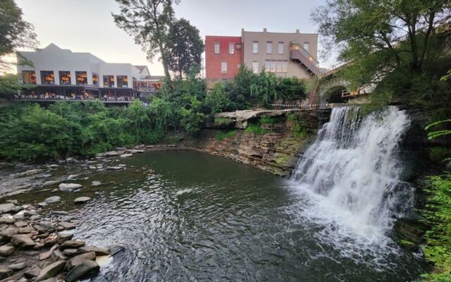 In Chagrin Falls, This Ohio Grille Serves Comfort Fare With A Waterfall Right Outside The Window