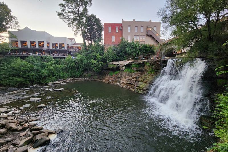 In Chagrin Falls, This Ohio Grille Serves Comfort Fare With A Waterfall Right Outside The Window
