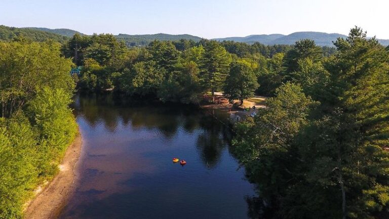This New York Campground Hides a Sandy Lakefront Beach and a Splash Pad for the Kids