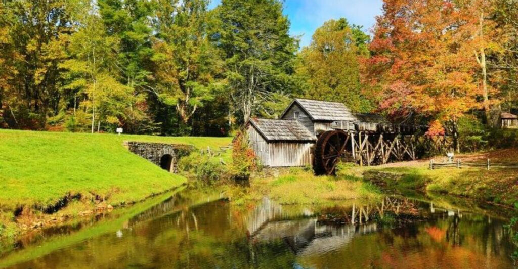 This Virginia Mountain Town Is Home to the Blue Ridge Parkway’s Most Photographed Mill