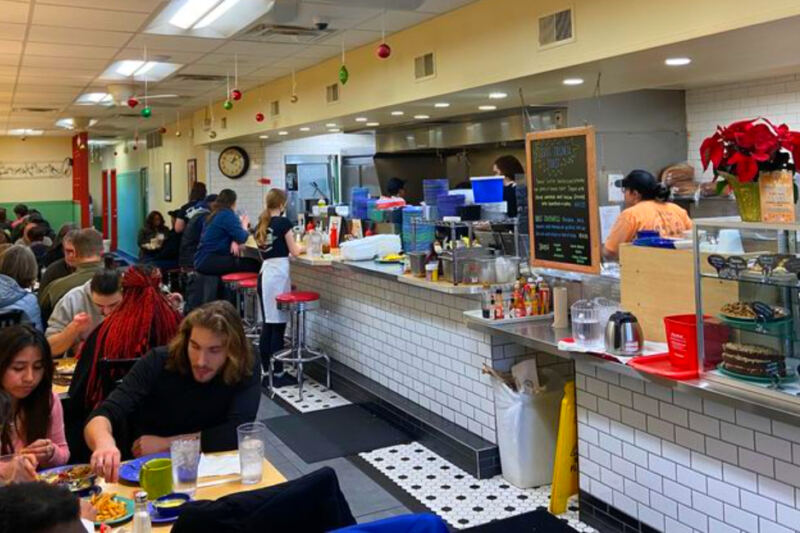 This Grand Rapids Diner Is Always Packed for Cinnamon Roll Pancakes and Banana Bread French Toast