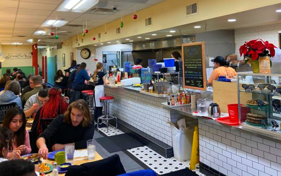 This Grand Rapids Diner Is Always Packed for Cinnamon Roll Pancakes and Banana Bread French Toast