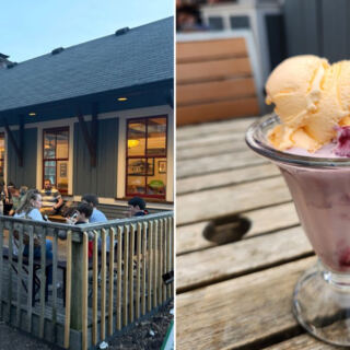 This Indiana Ice Cream Shop Scoops Its Flavors Inside a Charming Former Train Depot