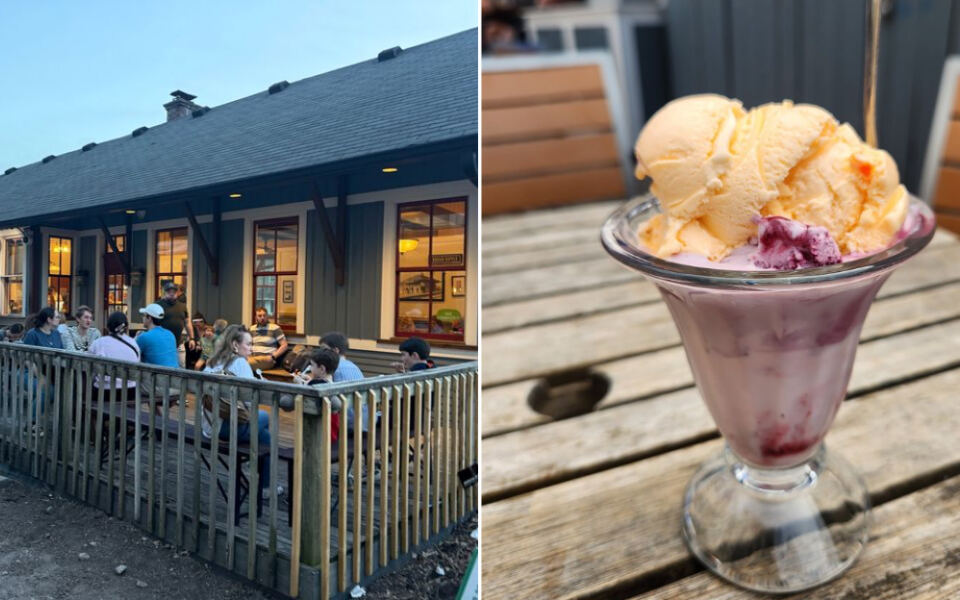 This Indiana Ice Cream Shop Scoops Its Flavors Inside a Charming Former Train Depot