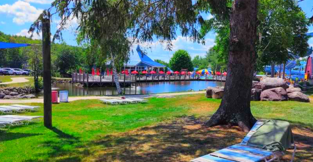 This Mountain Waterpark Has an 88-Degree Whale-Shaped Pool and a Quarter-Mile Lazy River