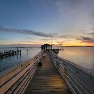 This Casual North Carolina Seafood Spot Serves She-Crab Soup Right on the Sound at Sunset