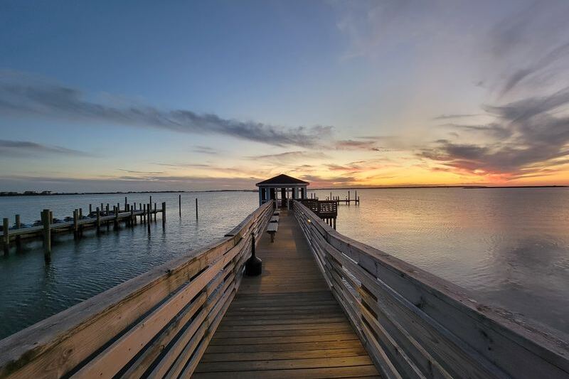 This Casual North Carolina Seafood Spot Serves She-Crab Soup Right on the Sound at Sunset