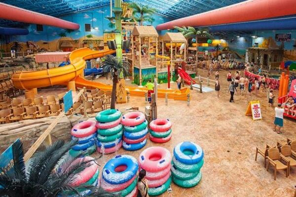 This New Jersey Water Park Mixes Indoor Slides, a Lazy River, and an Arcade
