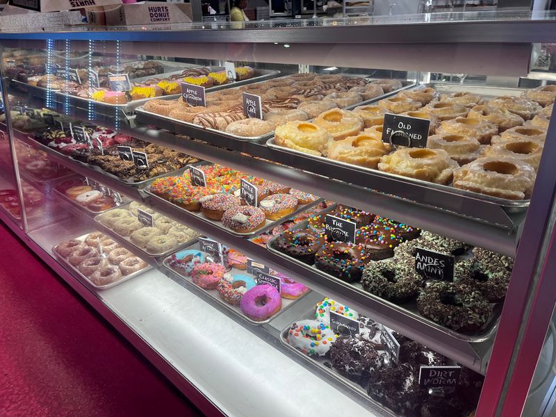 A Donut Case With Seemingly Endless Variety A Donut Case With Seemingly Endless Variety