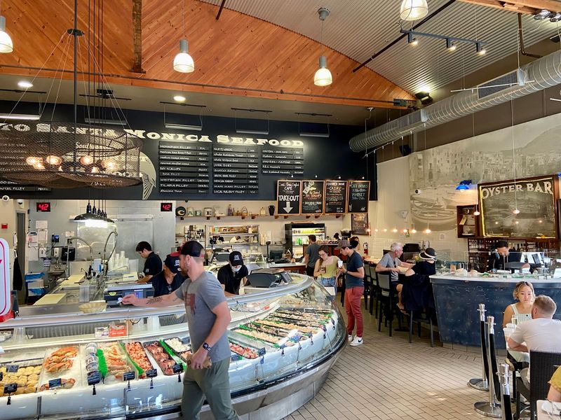 A Fish Market With a Cafe Tucked Inside A Fish Market With a Cafe Tucked Inside