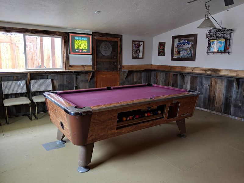 A Free Pool Table in the Back A Free Pool Table in the Back