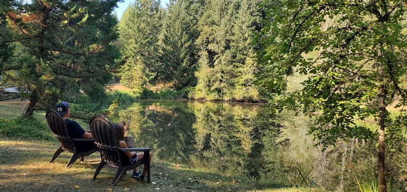 A Little Lake with Chairs to Sit and Stay A Little Lake with Chairs to Sit and Stay