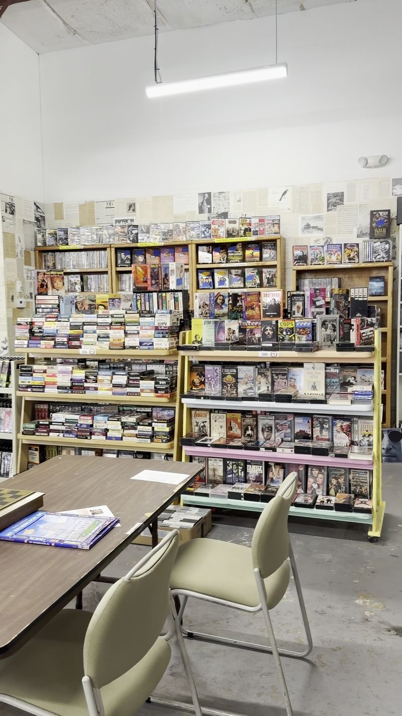 A Media Vault of Records, Cassettes, and VHS Tapes A Media Vault of Records, Cassettes, and VHS Tapes