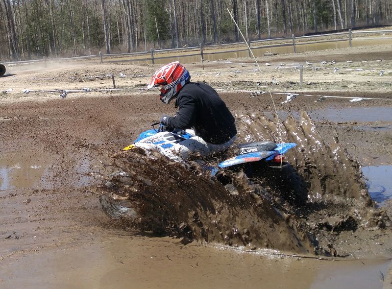 A Muddy ATV Stop In Englishtown A Muddy ATV Stop In Englishtown