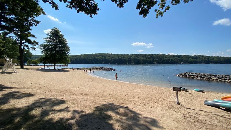 A Sandy Swim Area Made For Splashing A Sandy Swim Area Made For Splashing