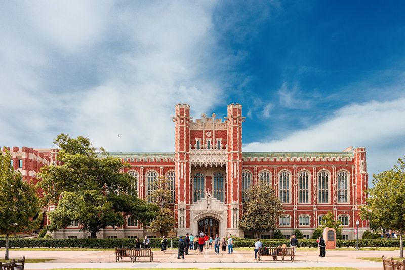 A Stone Castle of Books on Norman's Campus