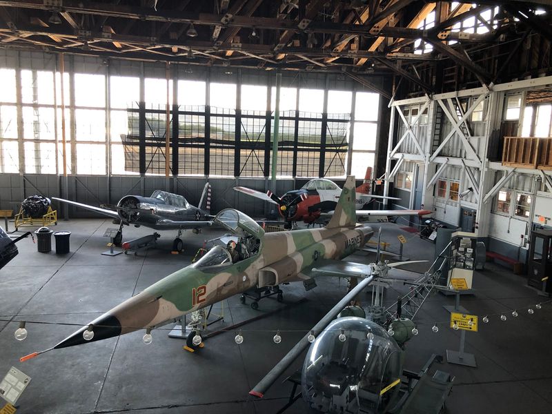 An Airport Hangar With a Museum Inside An Airport Hangar With a Museum Inside