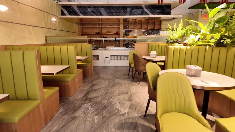 Bright Rooms and Circular Sofa Booths Bright Rooms and Circular Sofa Booths